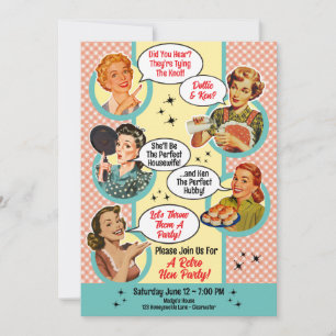 Gossiping Housewife Hen Party Bridal Shower Invitation