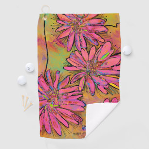 "Got a Crush on You" Pink Daisy Golf Towel
