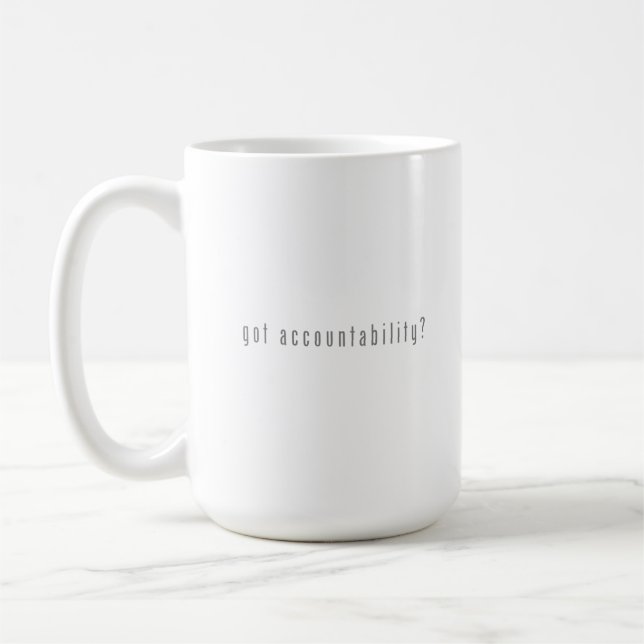 got accountability - clear coffee mug (Left)