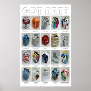 GOT ART? Parody images of famous artworks as milk Poster