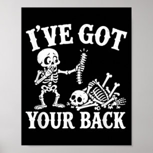 Got Back Halloween Skeleton Funny Men Women Poster