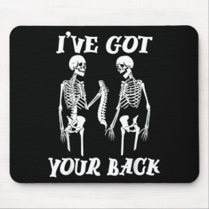 Got Back Halloween Skeleton Skull Men and Women Mouse Pad
