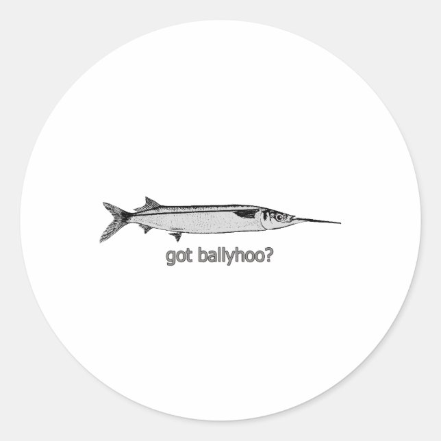got ballyhoo? logo classic round sticker (Front)