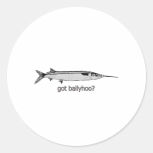 got ballyhoo? logo classic round sticker