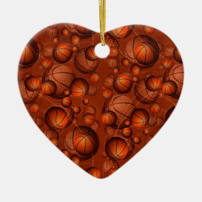 Got Basketballs? Ceramic Tree Decoration (Front)