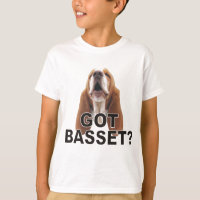 Got Basset? Howling Basset Hound Kids T Shirt