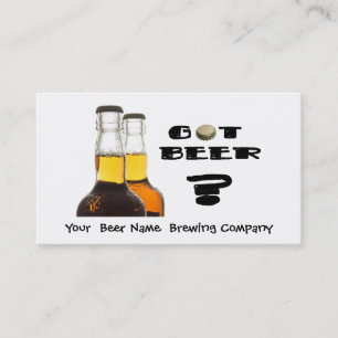 Got Beer? Brewing Company, Bar, U-Brew Business Card