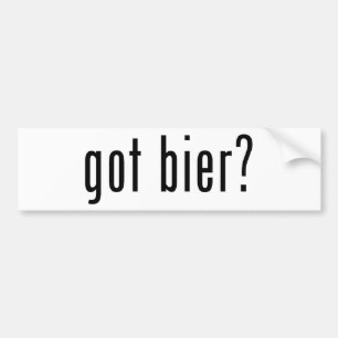 got bier? bumper sticker