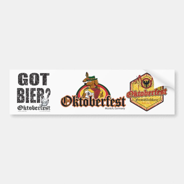 Got Bier - Oktoberfest Bumper Sticker (Front)