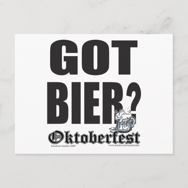 Got Bier - Oktoberfest Postcard (Front)