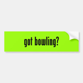 got bowling? bumper sticker
