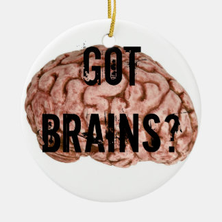 Got Brains? Ceramic Tree Decoration