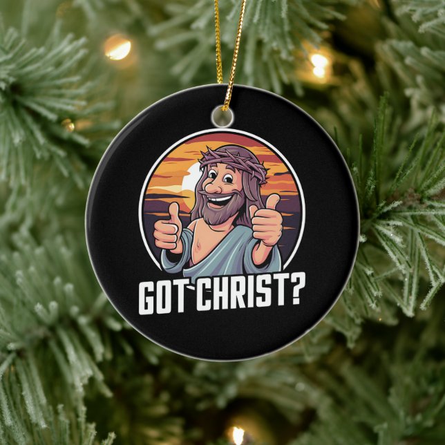 Got Buddy a Christ Christmas Jesus Religious  Ceramic Ornament (Tree)