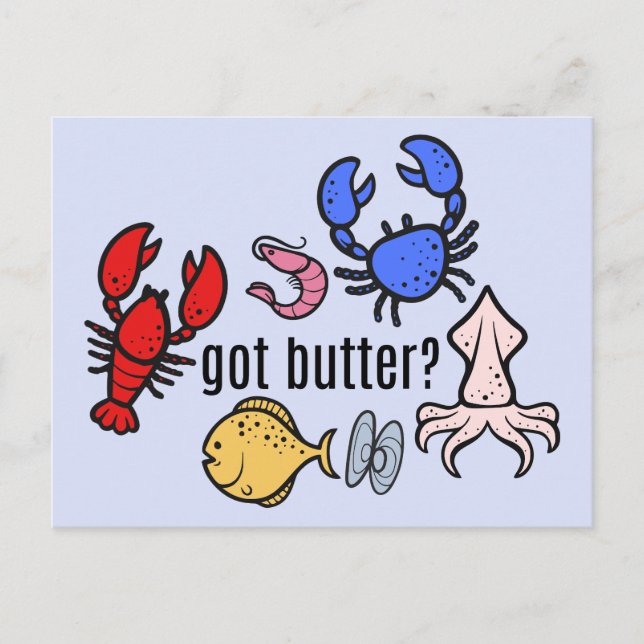 got butter? Seafood Postcard (Front)