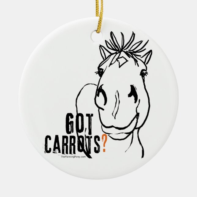 Got Carrots? Ceramic Tree Decoration (Front)
