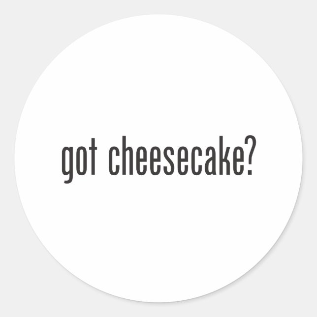 got cheesecake classic round sticker (Front)