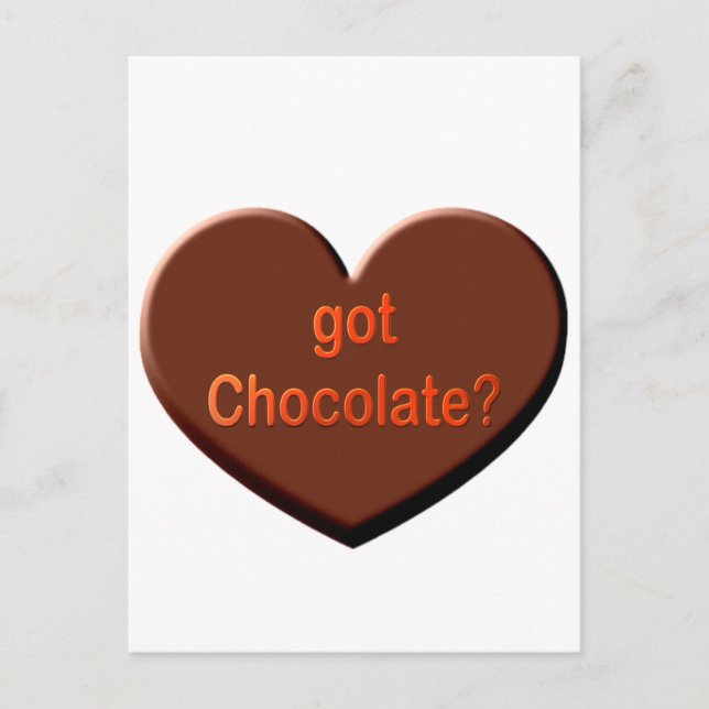 Got Chocolate? Postcard (Front)