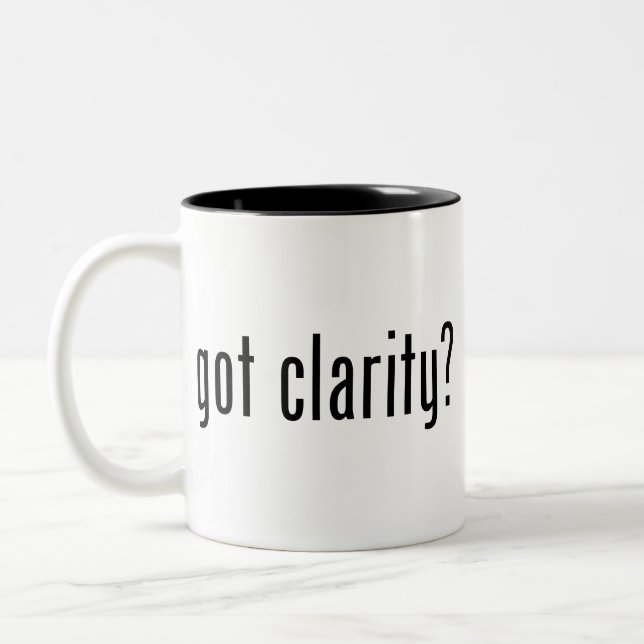 got clarity? Coffee Cup (Left)