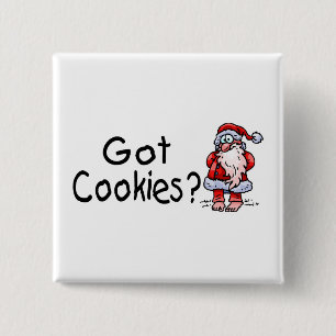 Got Cookies Santa 15 Cm Square Badge