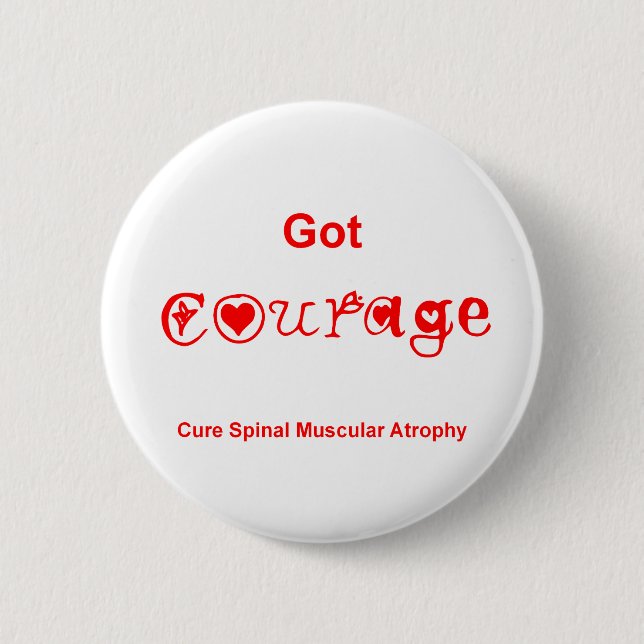 Got Courage - Red 6 Cm Round Badge (Front)