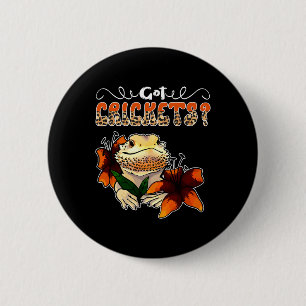 Got Cricket Flowers Cute Bearded Dragon Reptile Lo 6 Cm Round Badge