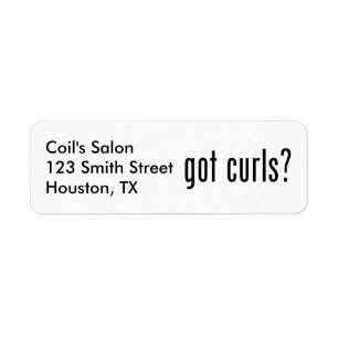 Got Curls? Return Address Label