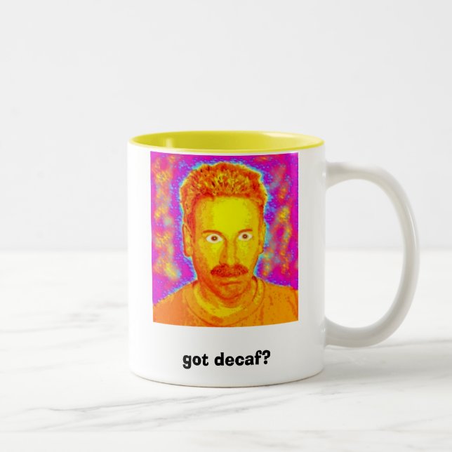 got decaf? Two-Tone coffee mug (Right)