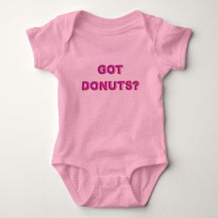 Got Doughnuts - Pink Doughnut Text With Sprinkles Baby Bodysuit