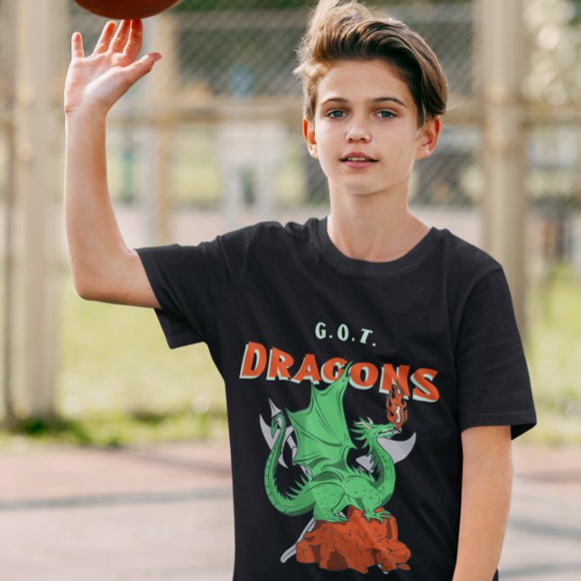 Got Dragons Mythological Dragon Breathing Fire T-Shirt (Creator Uploaded)