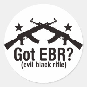 Got EBR? AK47 Classic Round Sticker