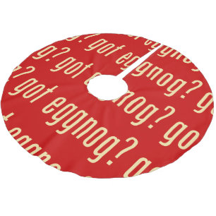 got eggnog? brushed polyester tree skirt