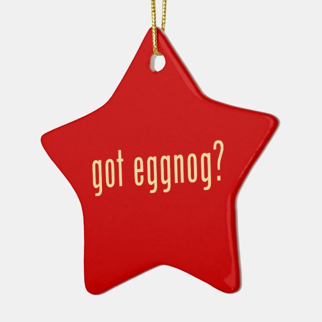 got eggnog? ceramic ornament (Left)