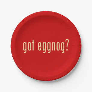 got eggnog? paper plate