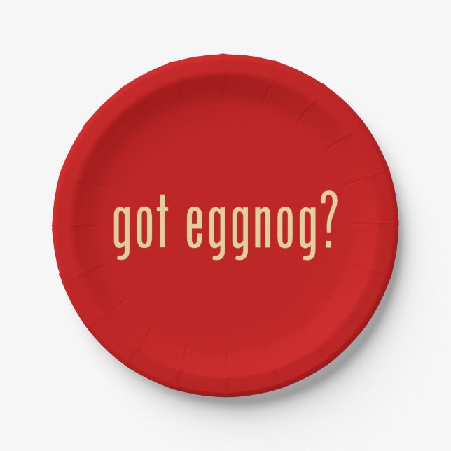got eggnog? paper plate (Front)