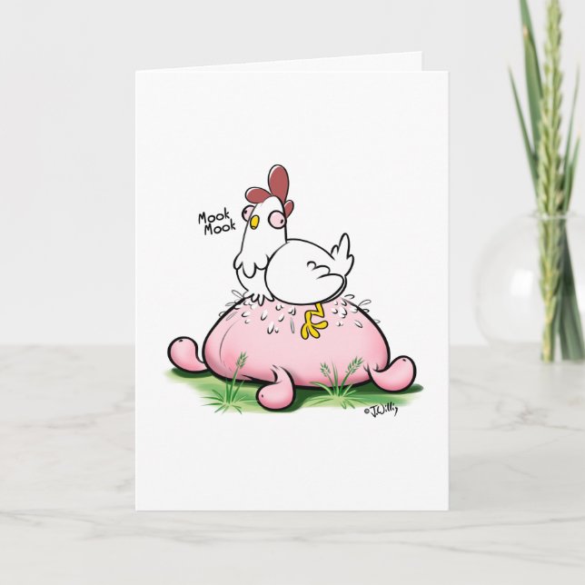 GOT EGGNOG? (semigloss) by Jeff Willis Art Holiday Card (Front)