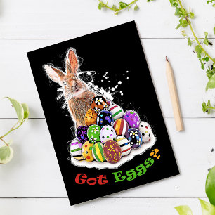 Got Eggs? Funny Easter Bunny Eggs Card