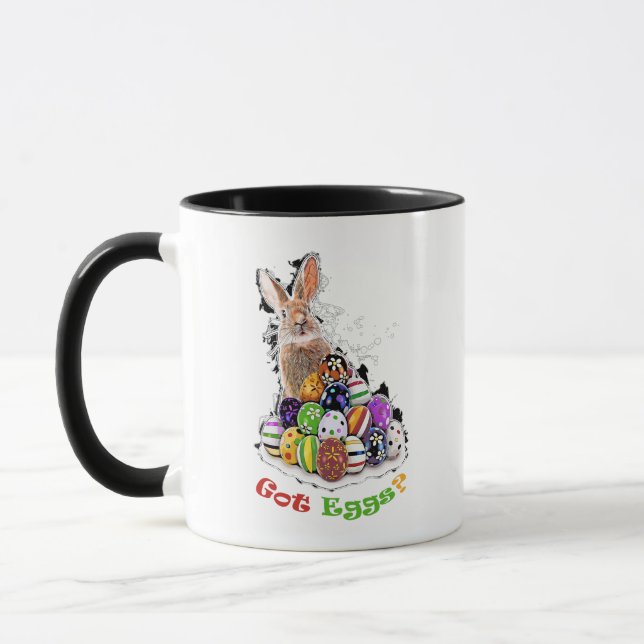 Got Eggs? Funny Easter Bunny Eggs Mug (Left)