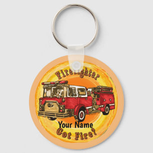 Got Fire Firetruck Firefighter Key Ring