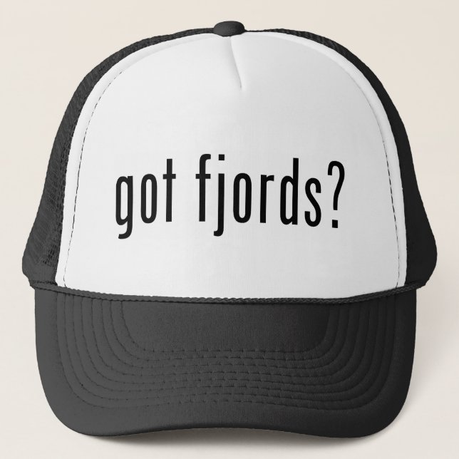 got fjords? trucker hat (Front)