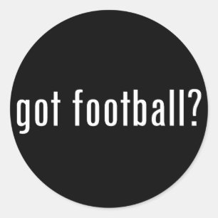 got football? classic round sticker