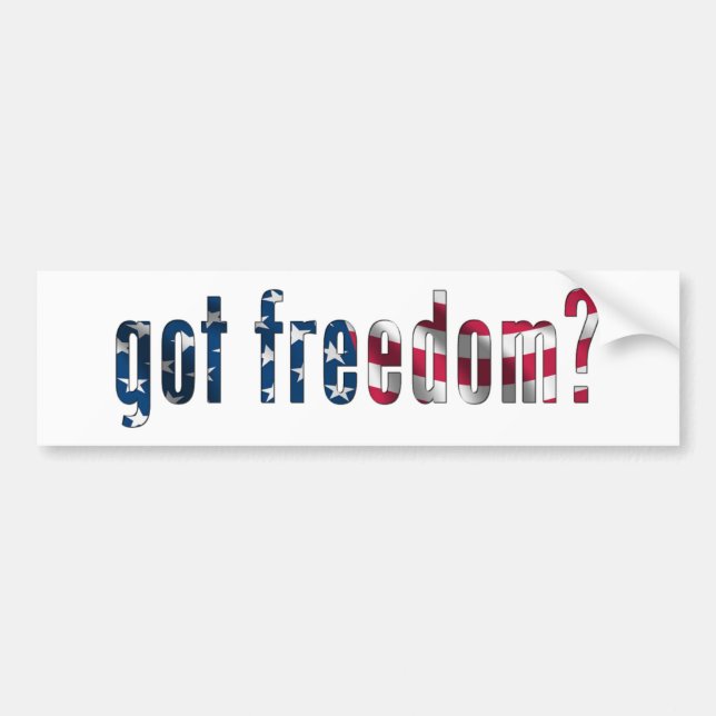 got freedom? bumper sticker (Front)