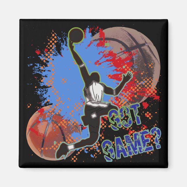 GOT GAME - BASKETBALL MAGNET (Front)