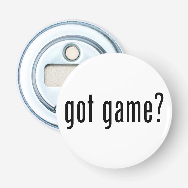 got game? bottle opener (Front)