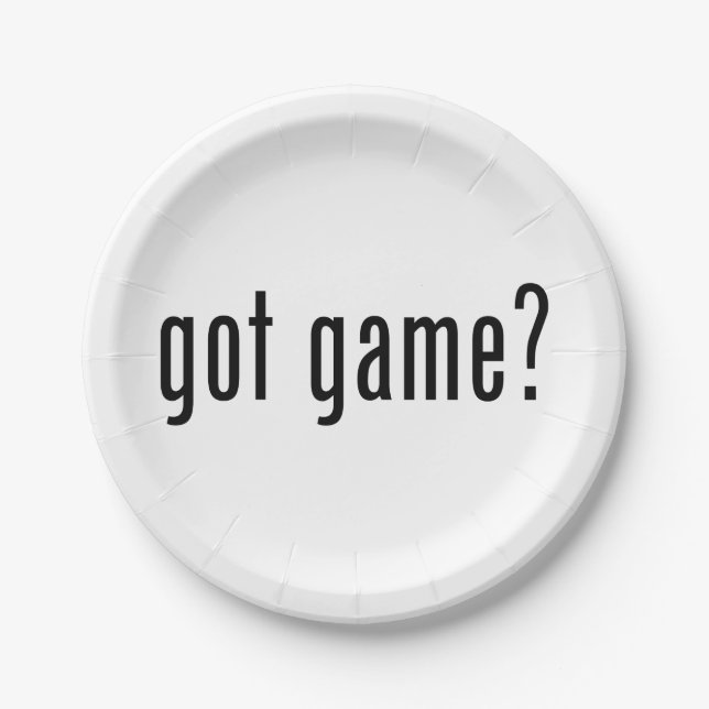 got game? paper plate (Front)
