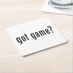 got game? square paper coaster
