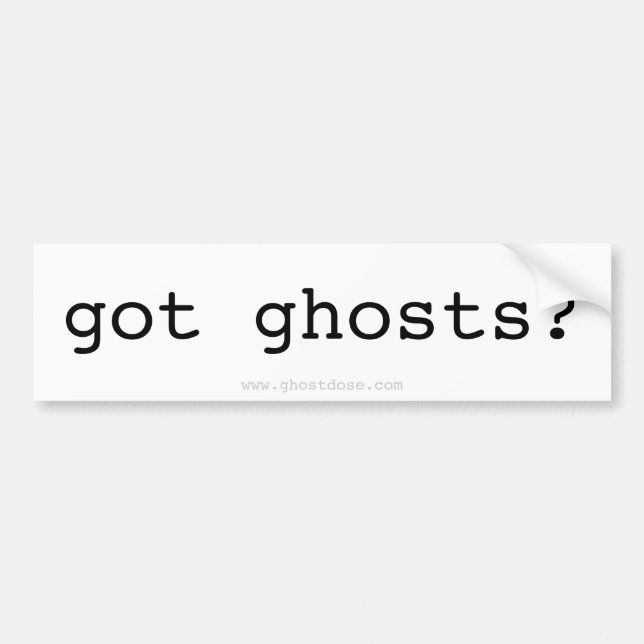 got ghosts? Sticker (Front)