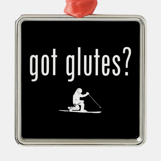 Got Glutes Telemark Skiing Metal Ornament (Front)