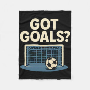 Got Goals Sports Fan Novelty Soccer Net Graphic Fleece Blanket