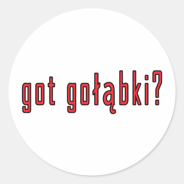 got golabki? classic round sticker (Front)