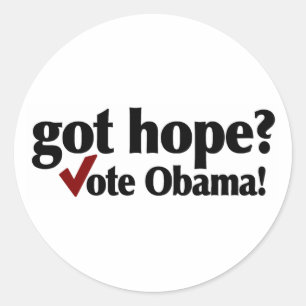 Got Hope Vote Obama Classic Round Sticker